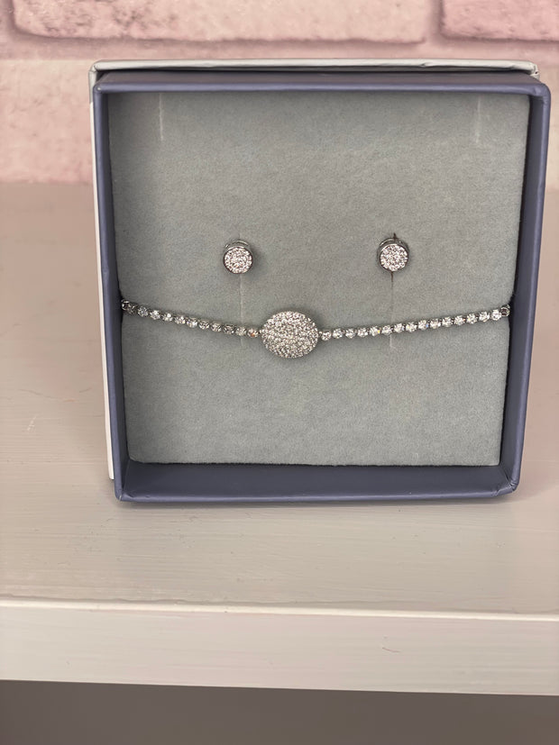 Silver Bracelet & Earring Set