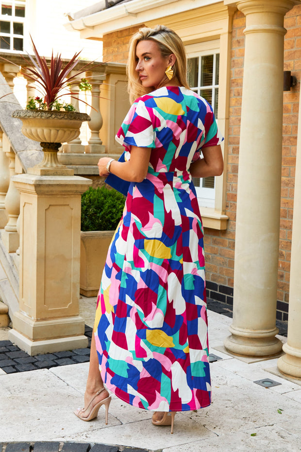 Multicolour Abstract Knot Detail Midi
